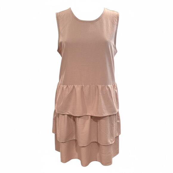 Mud Pie Nicolette Dress Blush Pink Tiered Sleeveless L NWT - Picture 10 of 10